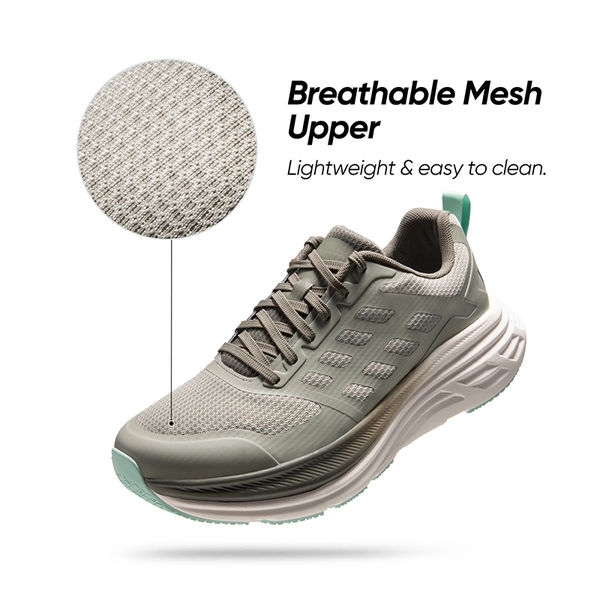 [ActiveFloat] Men's Breathable Athleisure Running Shoes - GREYISH GREEN - 5
